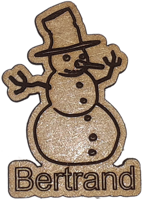 Magnet - Bonhomme de neige  personnalisable